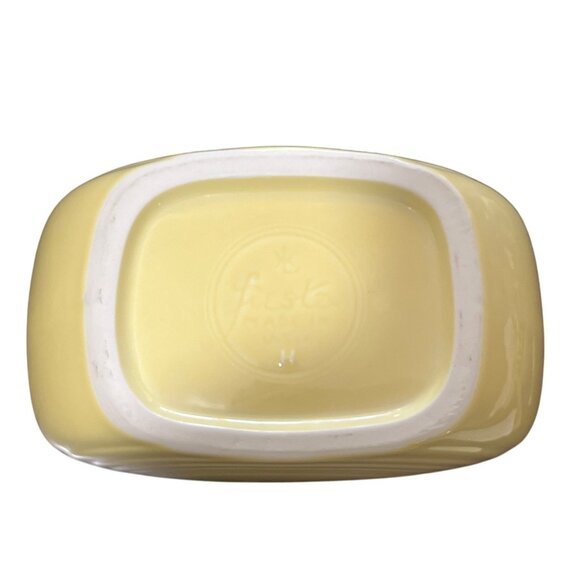 Vintage Fiesta Yellow Disc Pitcher Large Ceramic Fiestaware Made in USA - Picture 4 of 8